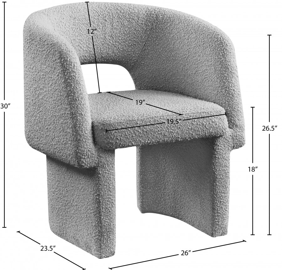 Emmet Boucle Fabric Upholstered Dining Chair / Accent Chair