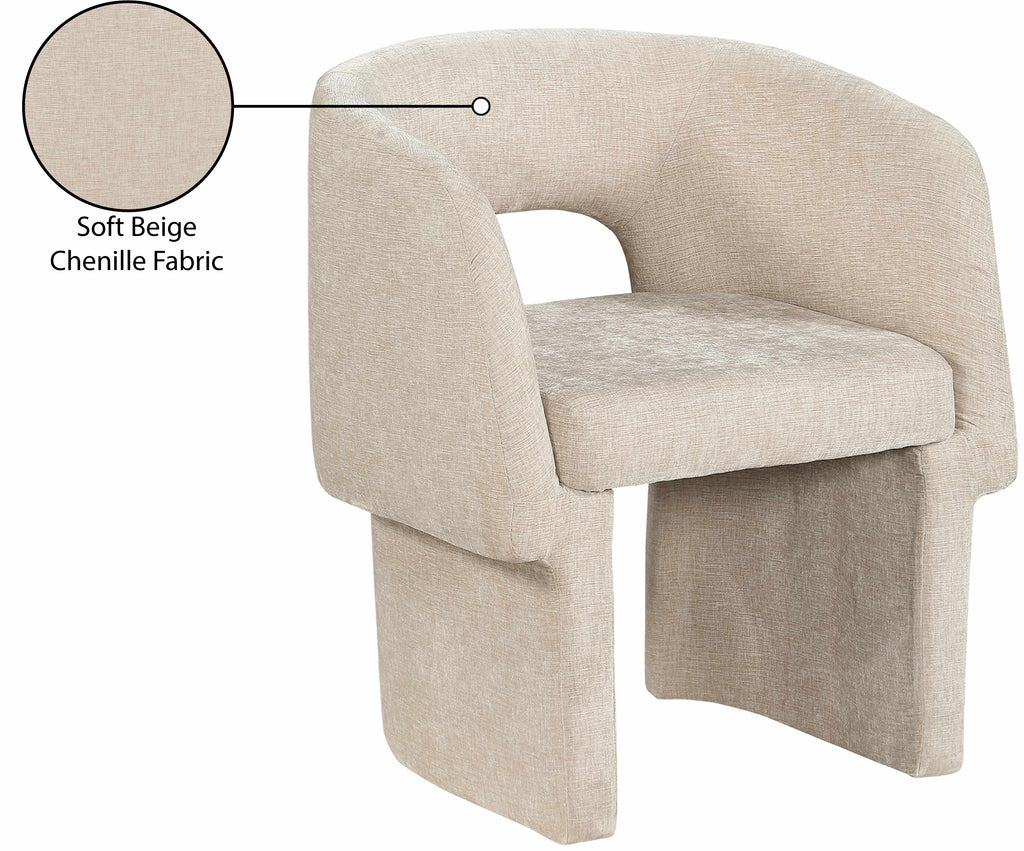 Emmet Chenille Fabric Upholstered Dining Chair / Accent Chair
