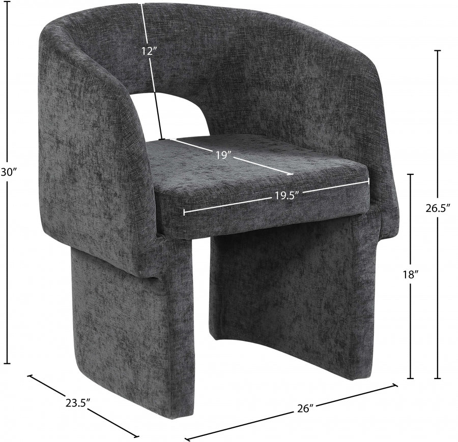 Emmet Chenille Fabric Upholstered Dining Chair / Accent Chair