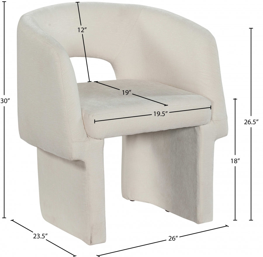 Emmet Chenille Fabric Upholstered Dining Chair / Accent Chair