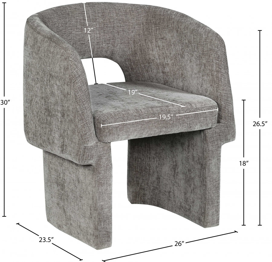 Emmet Chenille Fabric Upholstered Dining Chair / Accent Chair