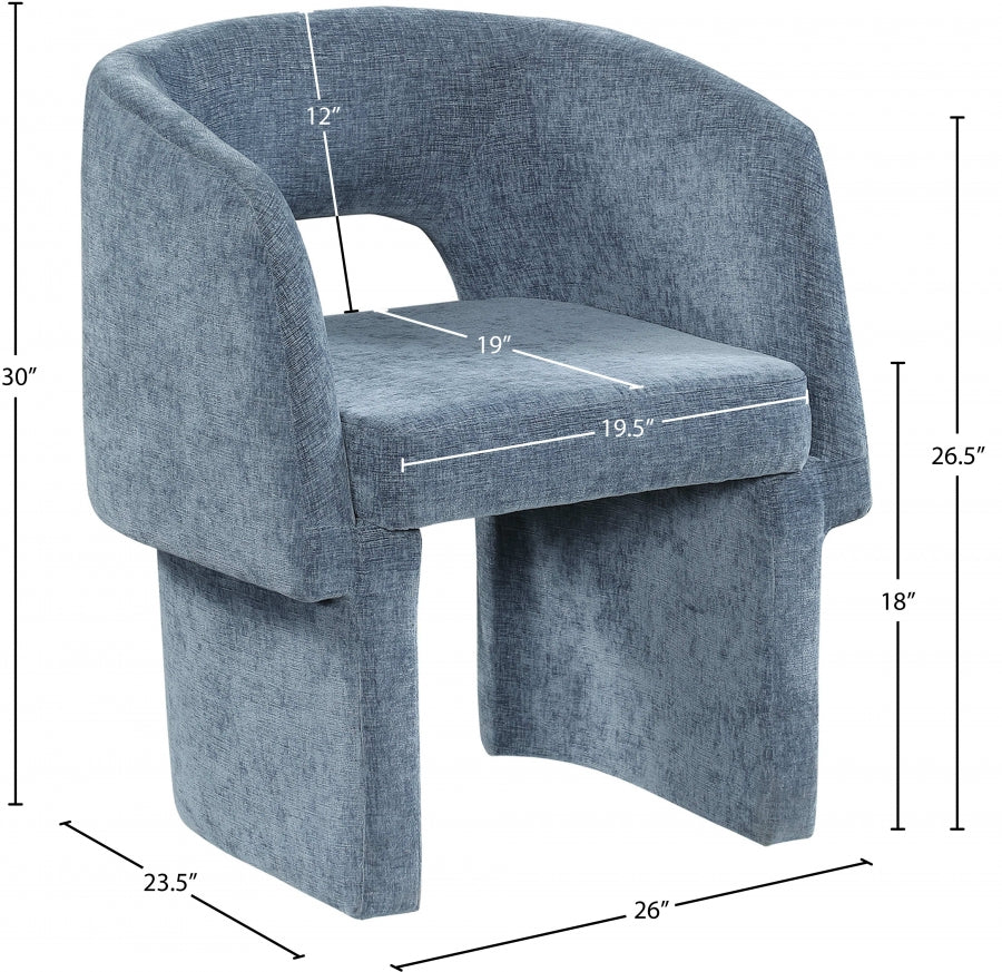 Emmet Chenille Fabric Upholstered Dining Chair / Accent Chair