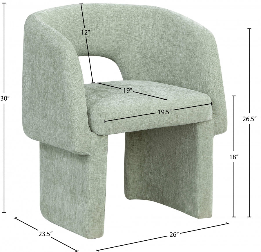 Emmet Chenille Fabric Upholstered Dining Chair / Accent Chair
