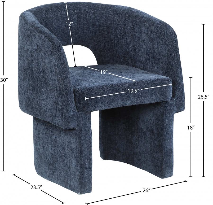Emmet Chenille Fabric Upholstered Dining Chair / Accent Chair