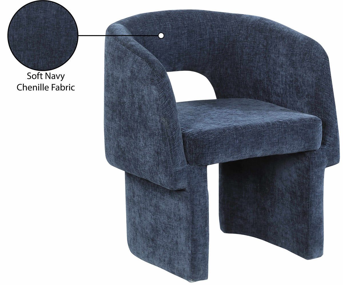 Emmet Chenille Fabric Upholstered Dining Chair / Accent Chair