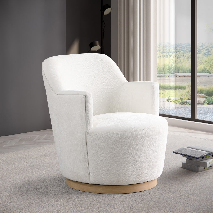 Clarita Chenille Fabric Upholstered Swivel Accent Chair