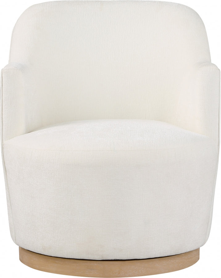 Clarita Chenille Fabric Upholstered Swivel Accent Chair