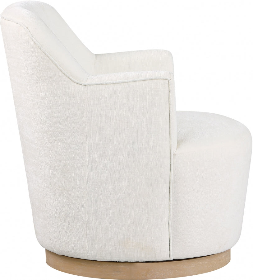 Clarita Chenille Fabric Upholstered Swivel Accent Chair