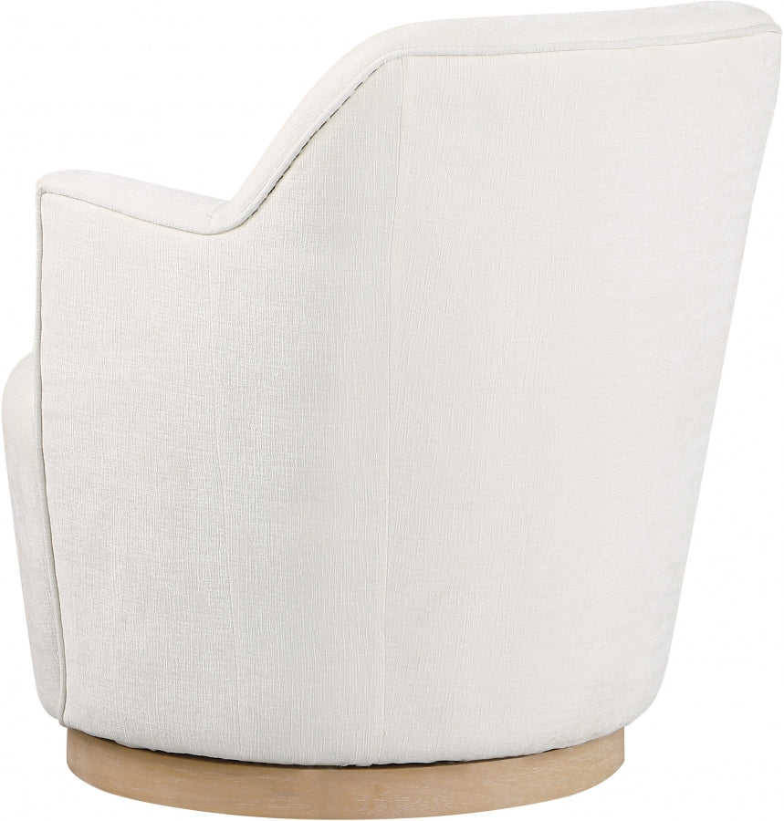 Clarita Chenille Fabric Upholstered Swivel Accent Chair