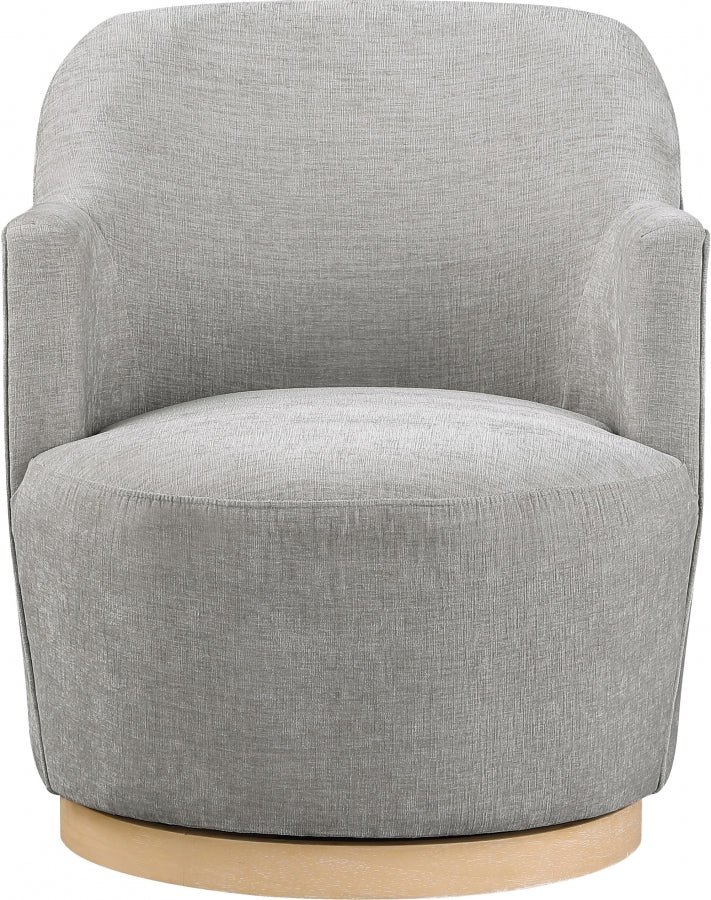 Clarita Chenille Fabric Upholstered Swivel Accent Chair