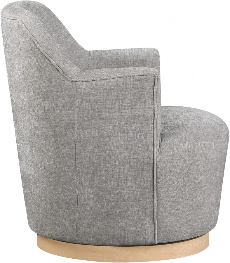 Clarita Chenille Fabric Upholstered Swivel Accent Chair