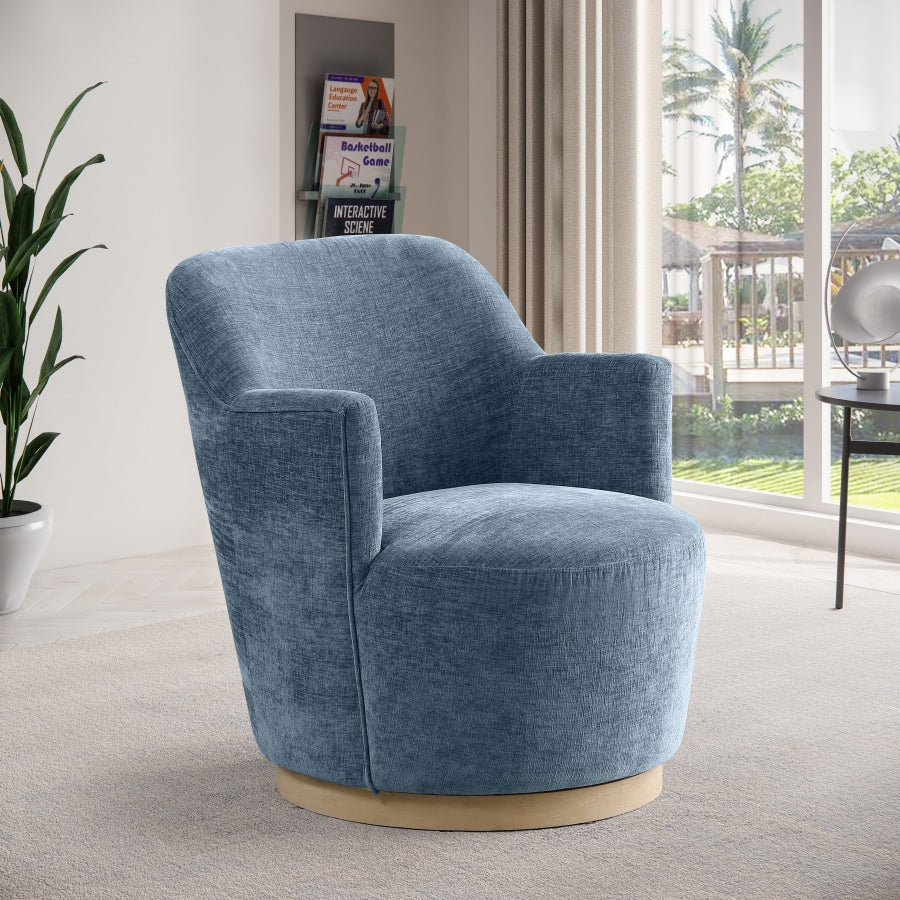 Clarita Chenille Fabric Upholstered Swivel Accent Chair