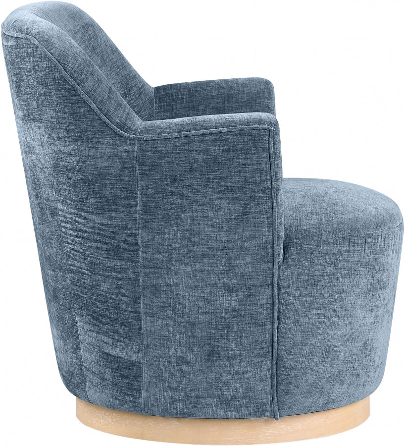 Clarita Chenille Fabric Upholstered Swivel Accent Chair