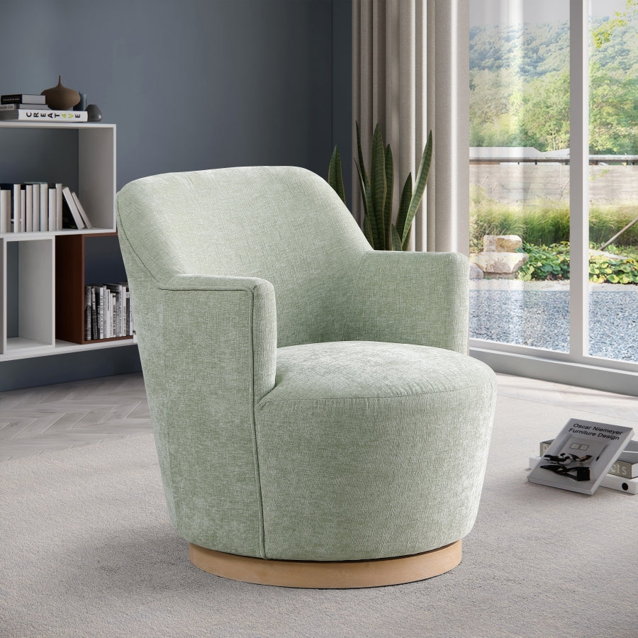 Clarita Chenille Fabric Upholstered Swivel Accent Chair