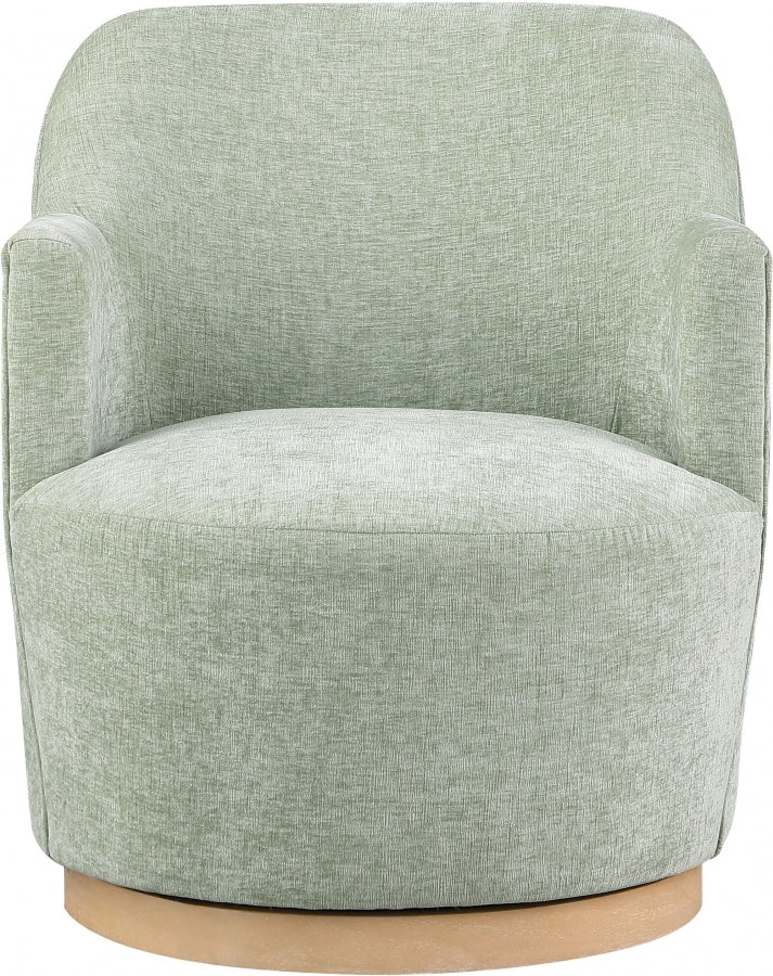 Clarita Chenille Fabric Upholstered Swivel Accent Chair