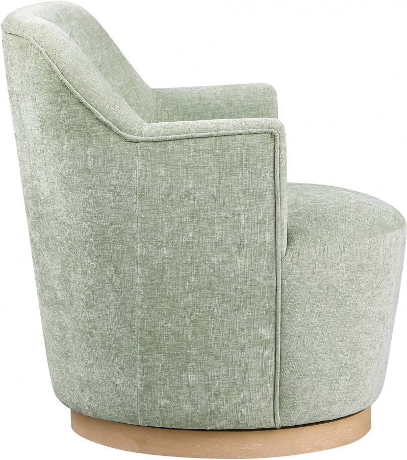 Clarita Chenille Fabric Upholstered Swivel Accent Chair