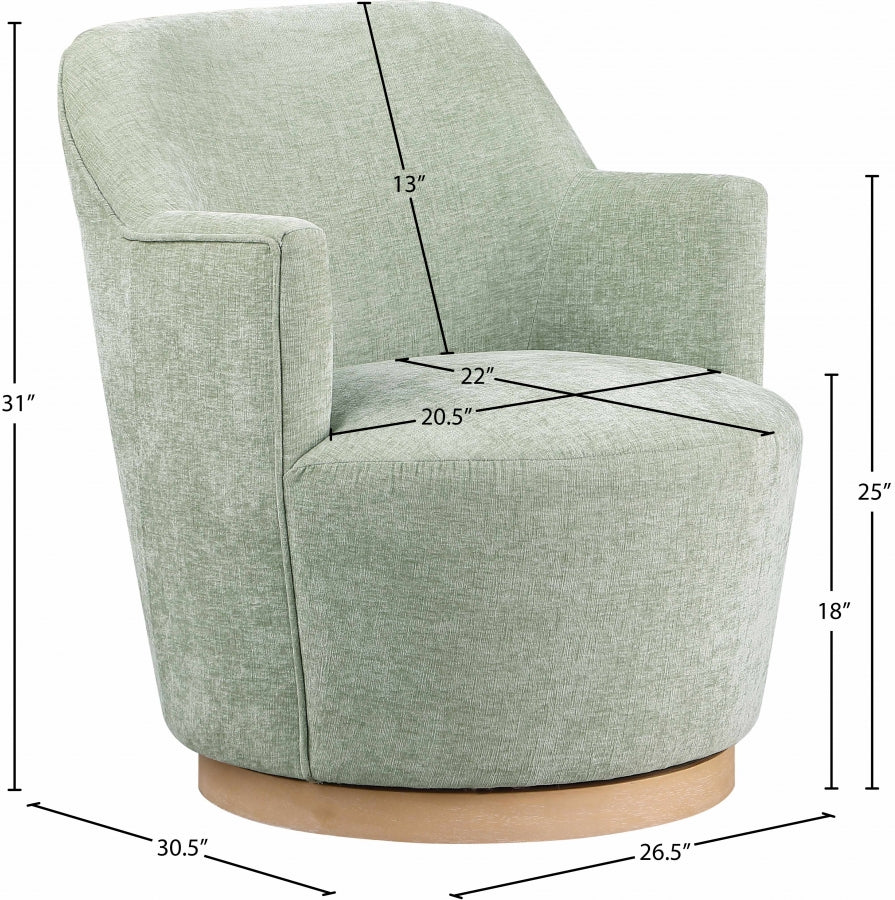 Clarita Chenille Fabric Upholstered Swivel Accent Chair