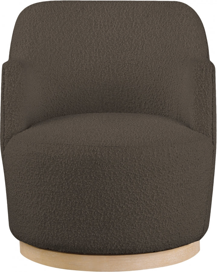 Clarita Boucle Fabric Upholstered Swivel Accent Chair