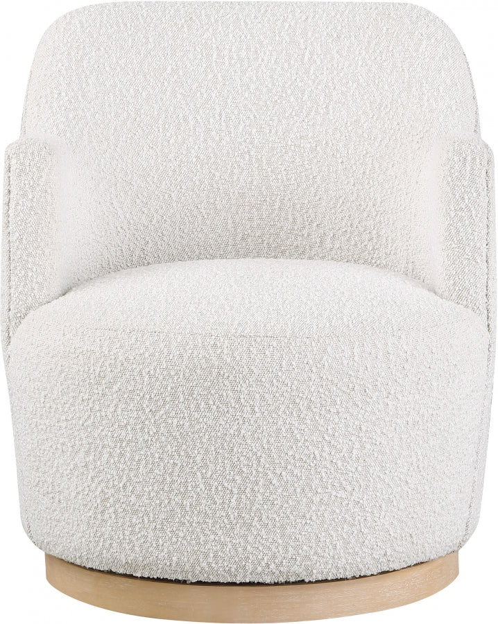 Clarita Boucle Fabric Upholstered Swivel Accent Chair