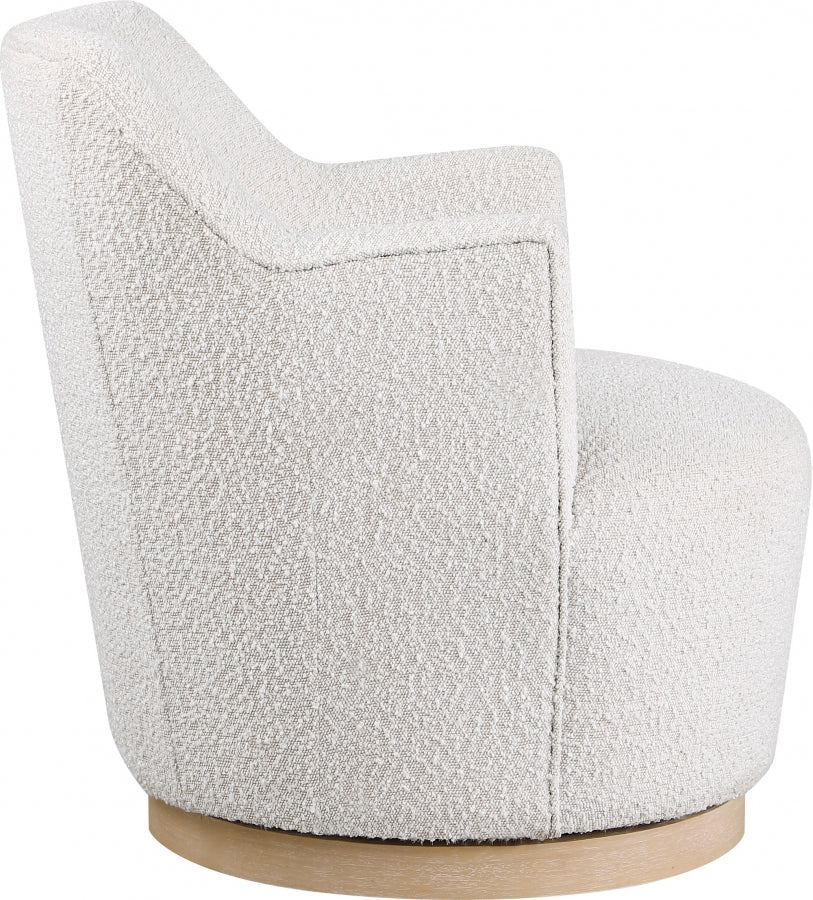 Clarita Boucle Fabric Upholstered Swivel Accent Chair