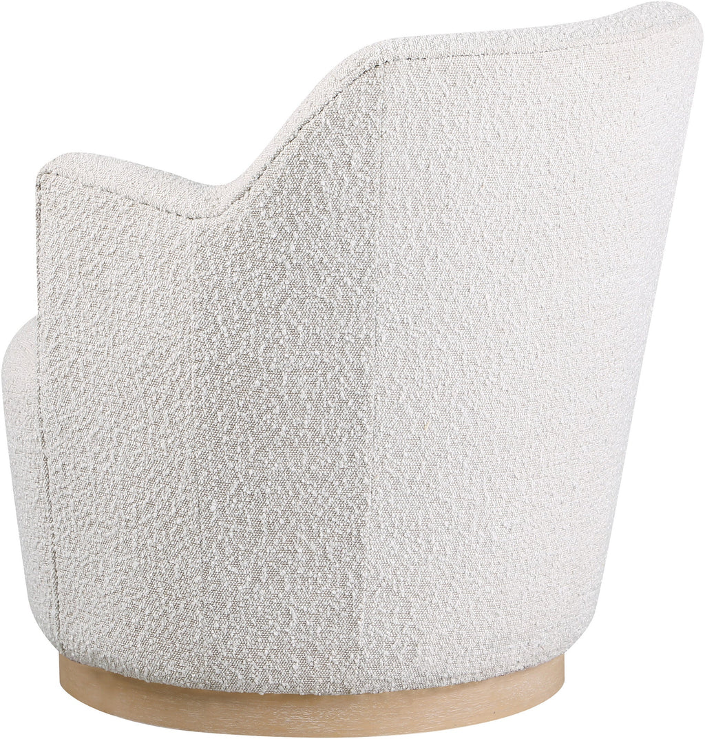 Clarita Boucle Fabric Upholstered Swivel Accent Chair