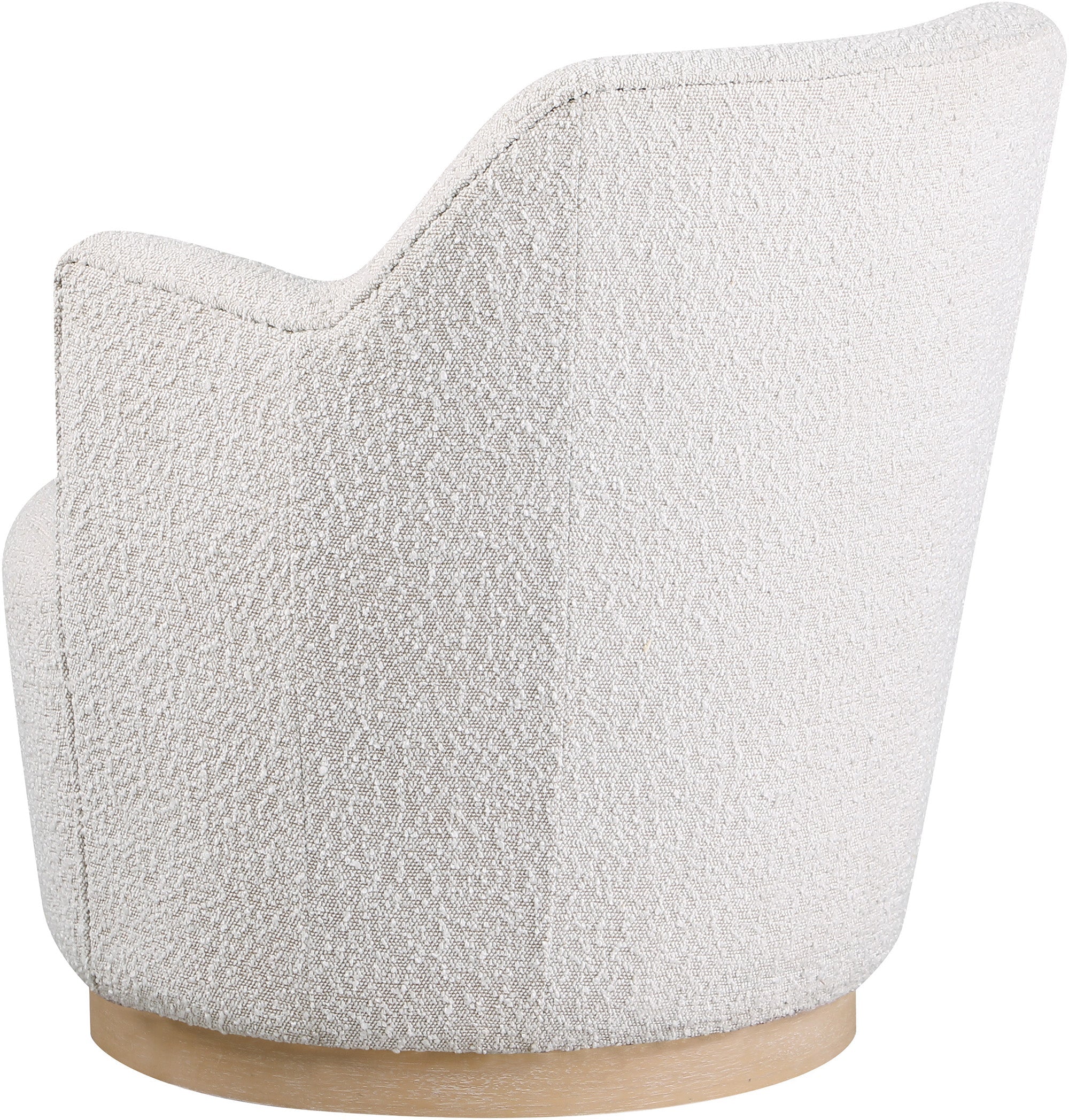 Clarita Boucle Fabric Upholstered Swivel Accent Chair