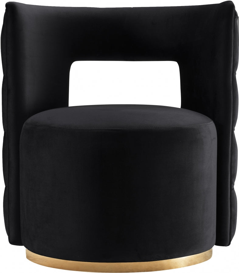 Theo Velvet Upholstered Swivel Accent Chair