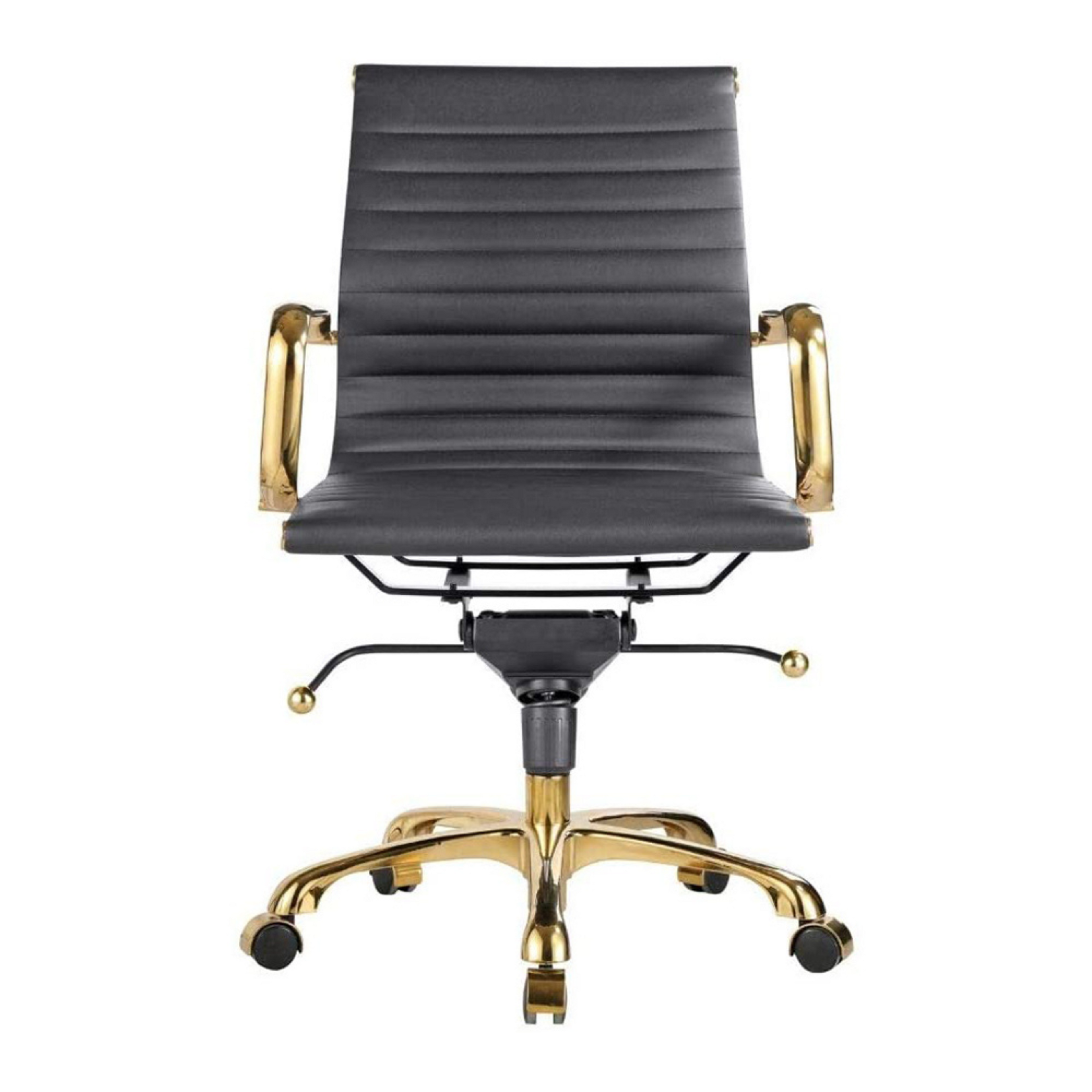 Eames Group Management Chair Gold Frame - Low Back