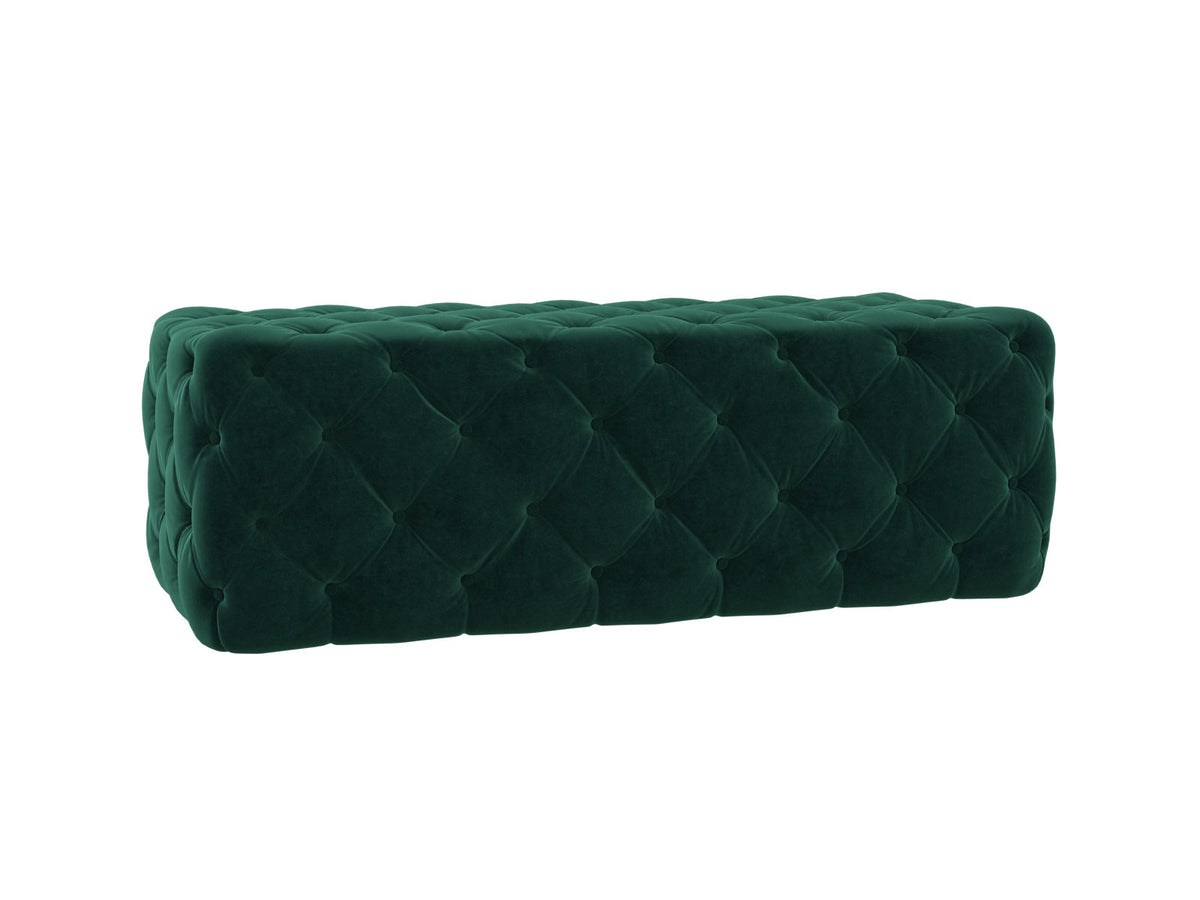 Kaylee 49" Performance Velvet Tufted Jumbo Ottoman
