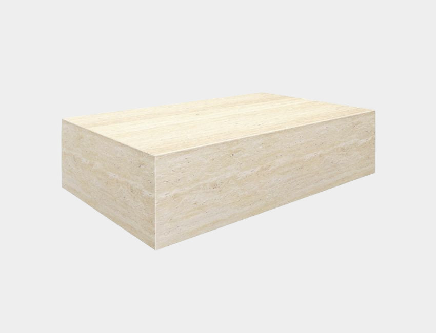 Artemis Contract Grade Rectangular Coffee Table in Travertine