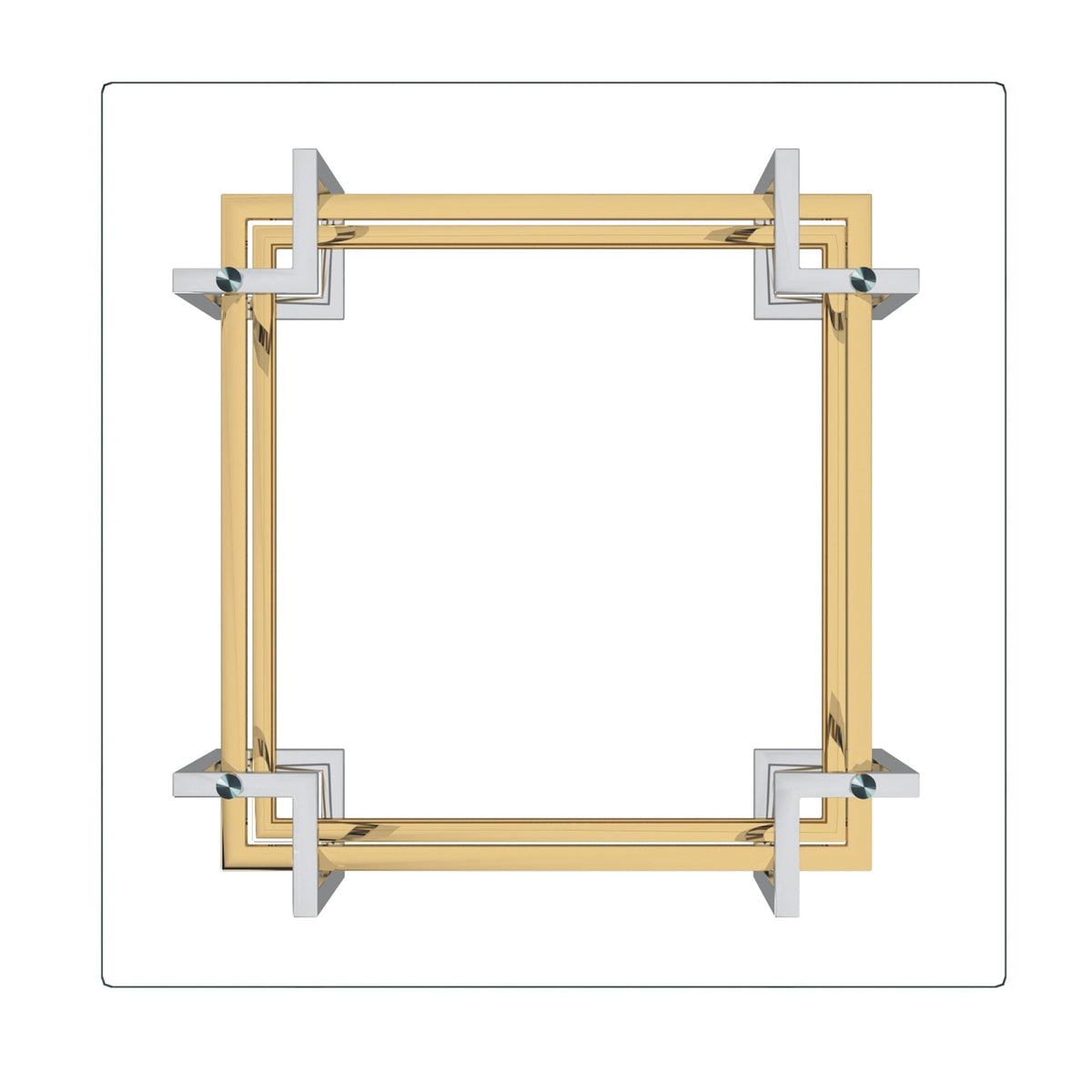 Florina Coffee Table in Silver and Gold