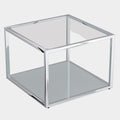 Casini Small Square Coffee Table in Silver