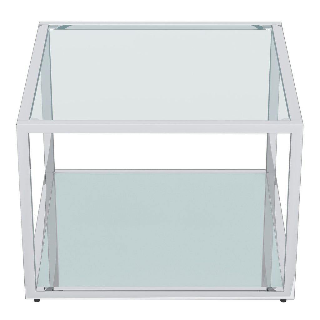 Casini Small Square Coffee Table in Silver