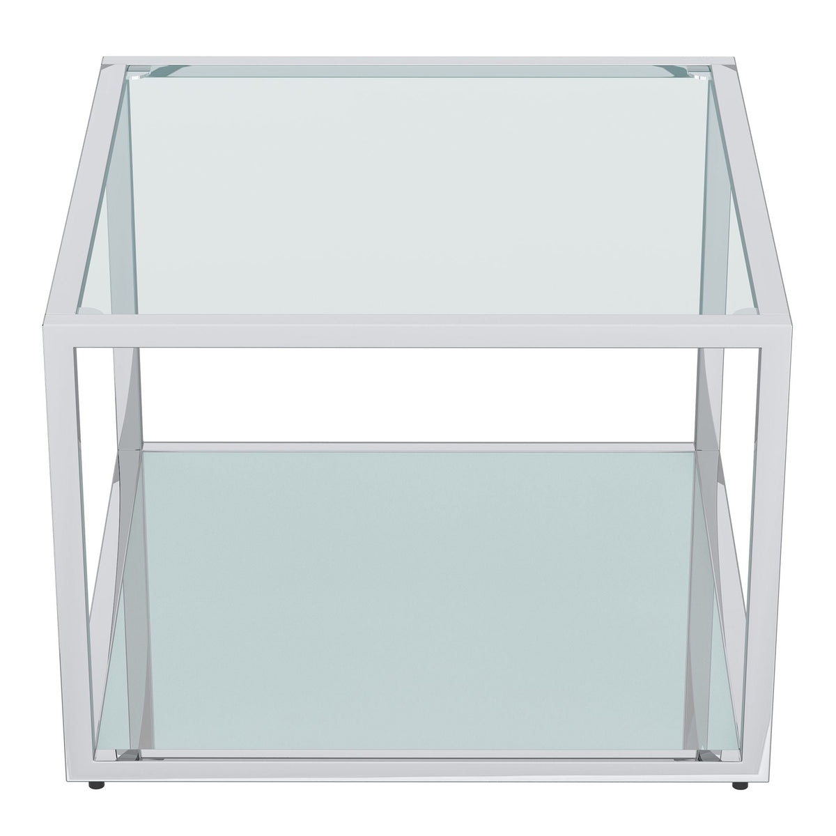 Casini Small Square Coffee Table in Silver