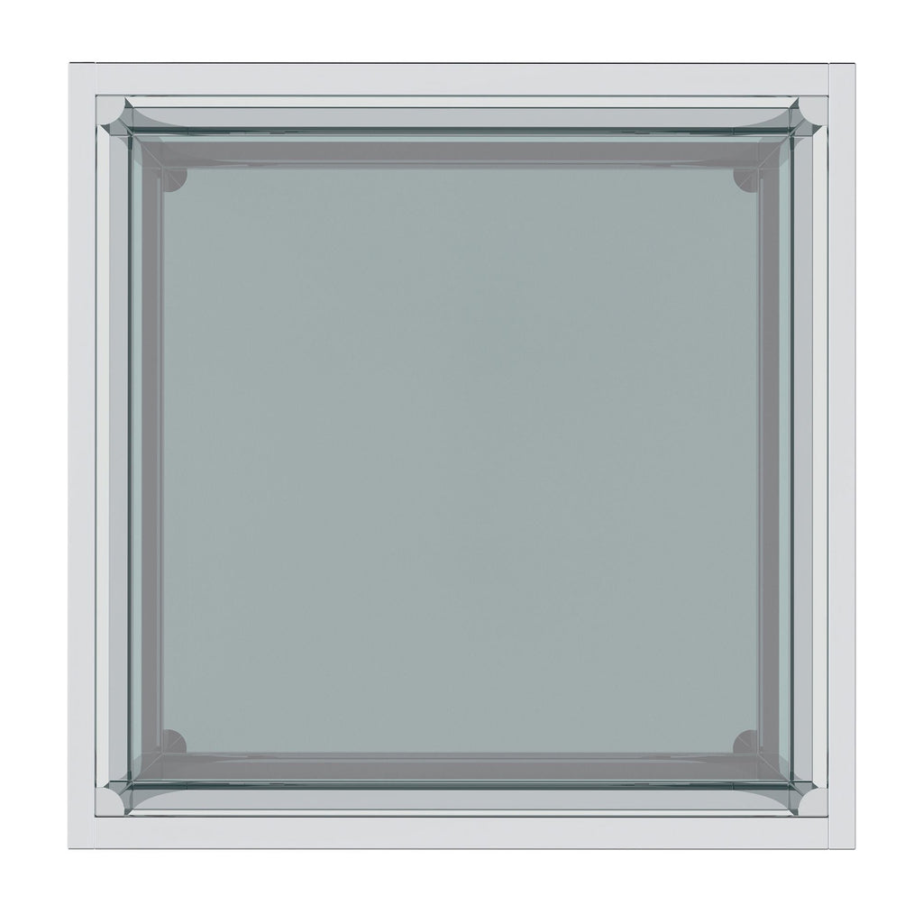 Casini Small Square Coffee Table in Silver