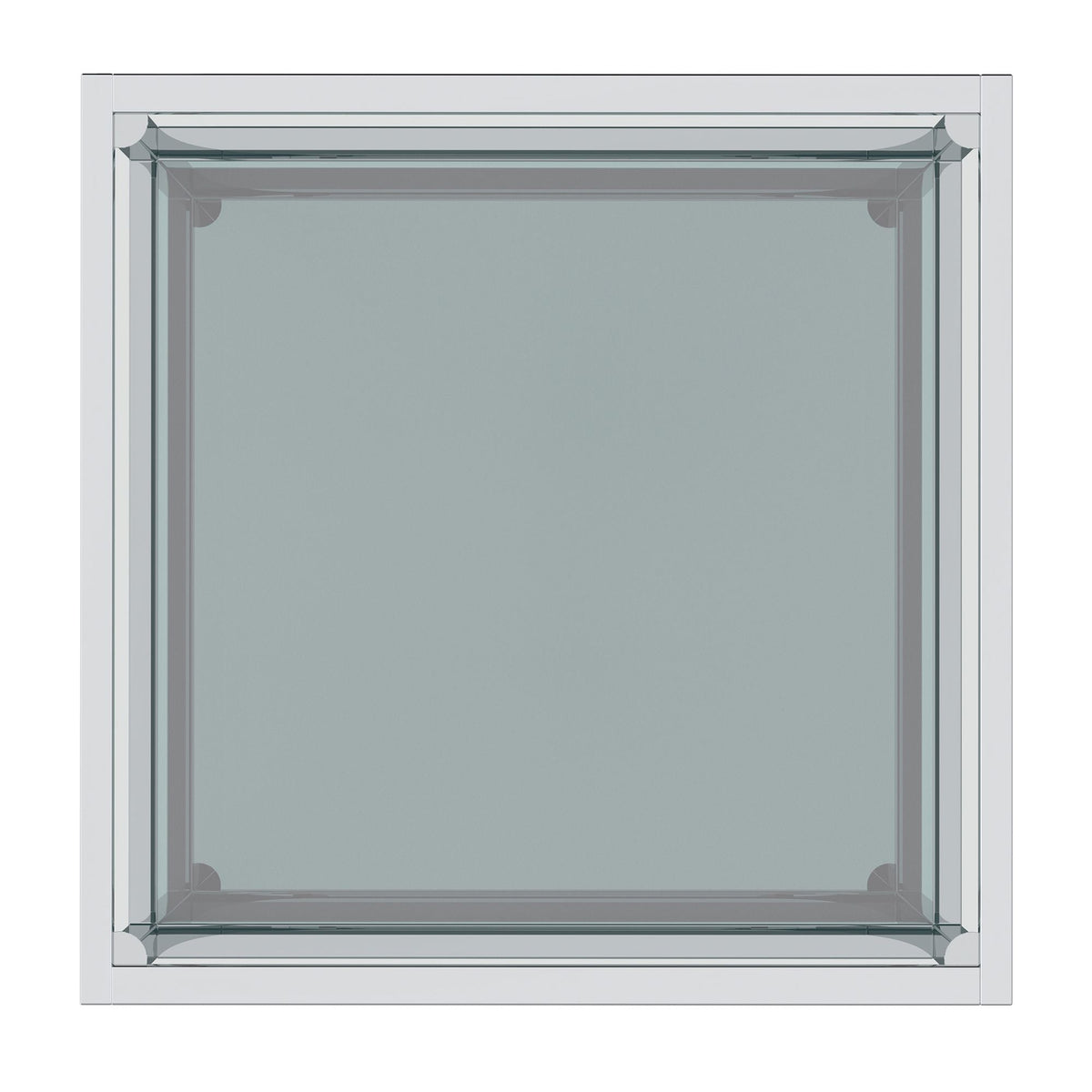 Casini Small Square Coffee Table in Silver