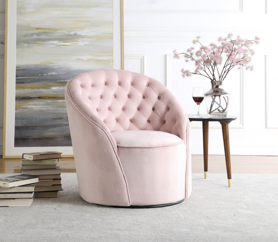 Alessio Velvet Upholstered Swivel Accent Chair