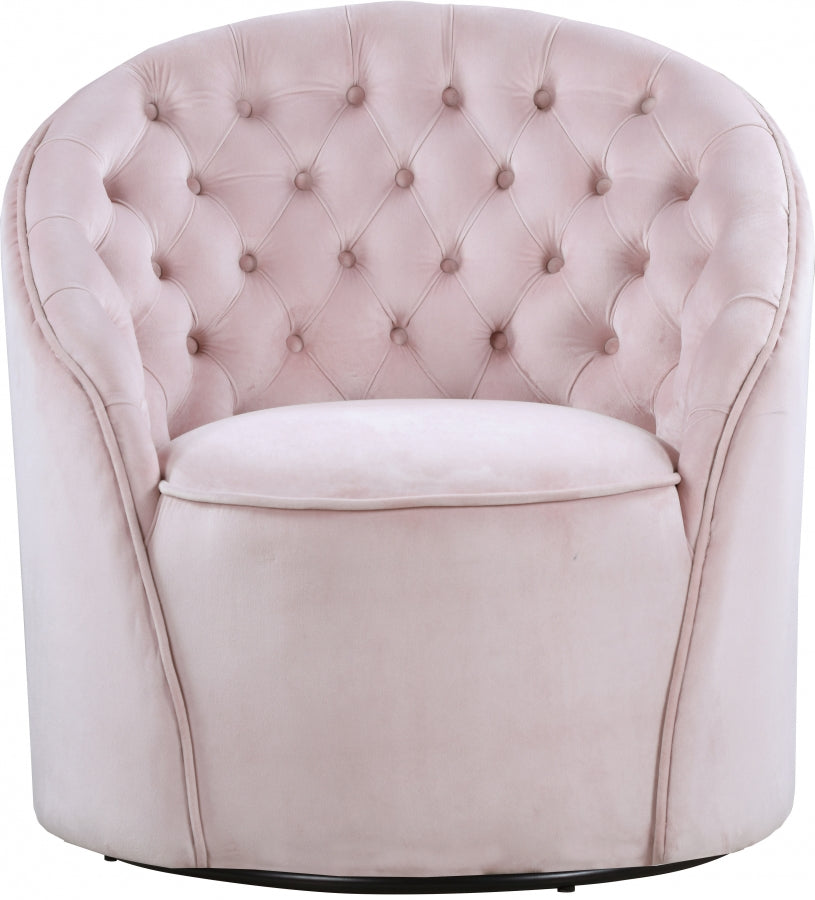 Alessio Velvet Upholstered Swivel Accent Chair