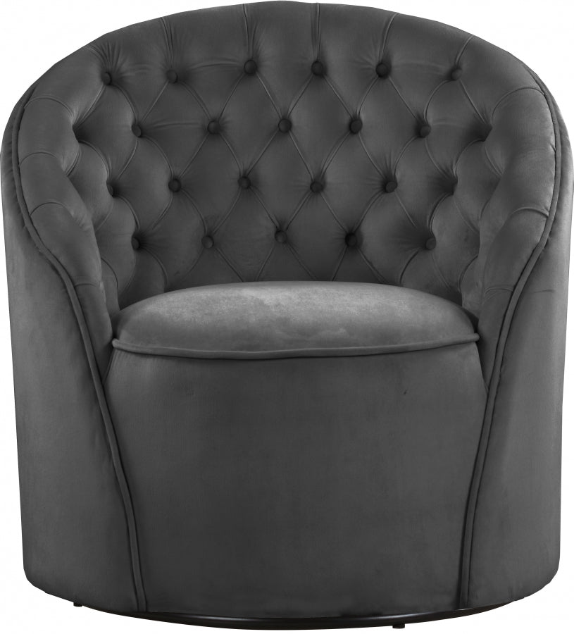 Alessio Velvet Upholstered Swivel Accent Chair