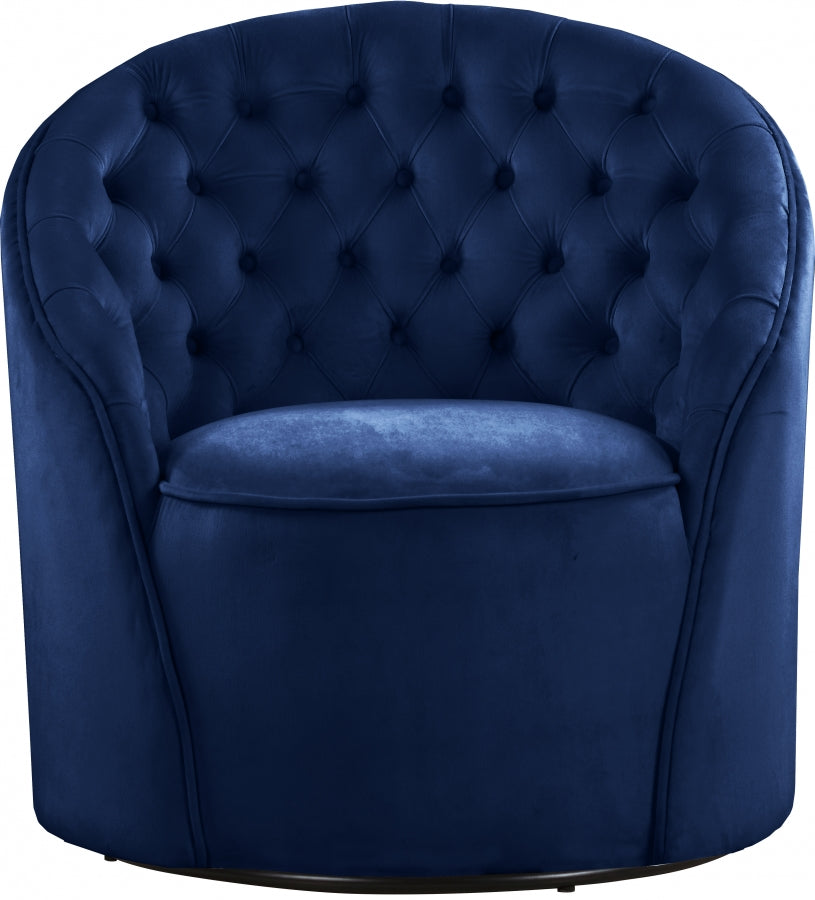Alessio Velvet Upholstered Swivel Accent Chair