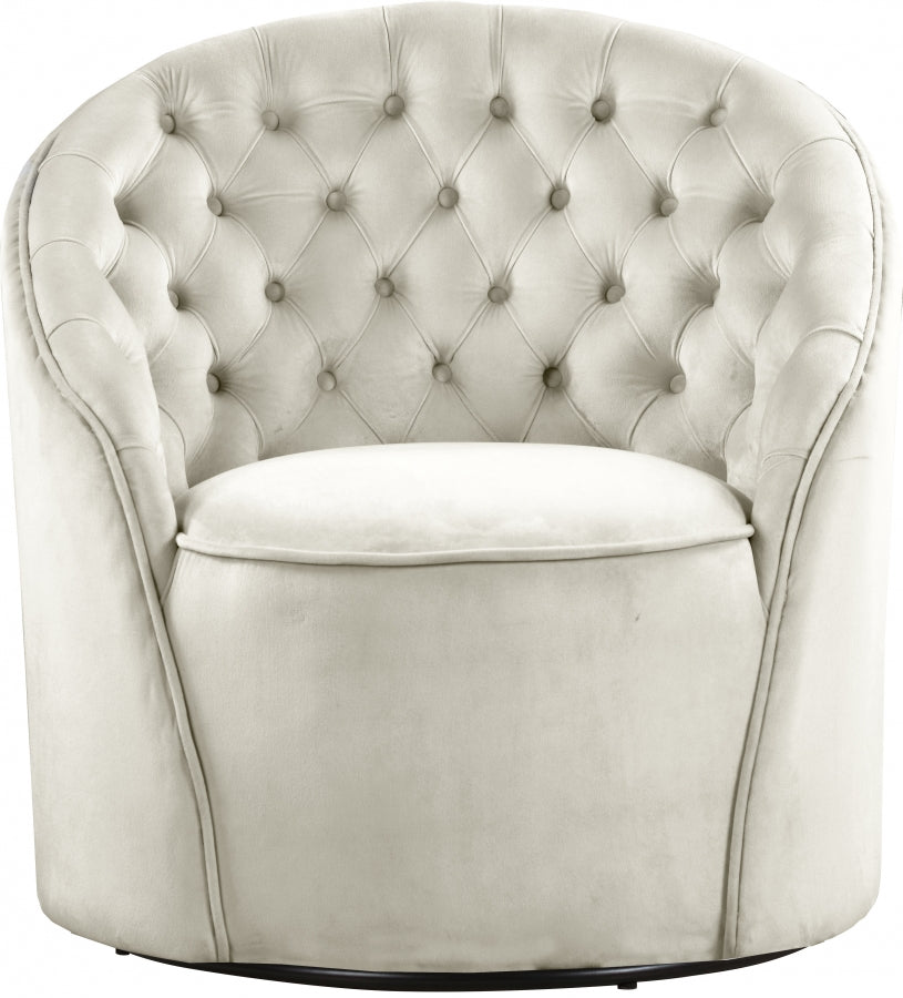 Alessio Velvet Upholstered Swivel Accent Chair