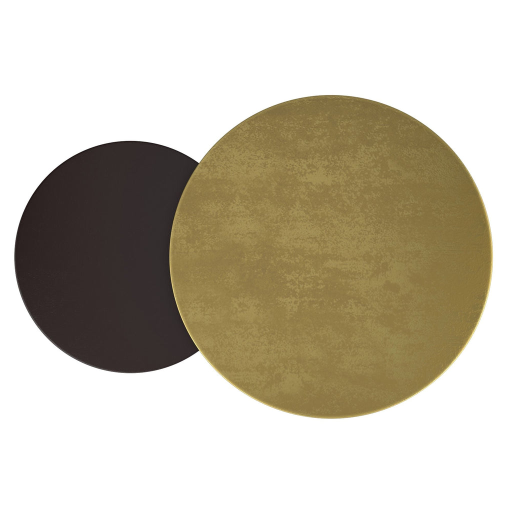 Adira 2pc Round Coffee Table Set in Antique Gold and Black