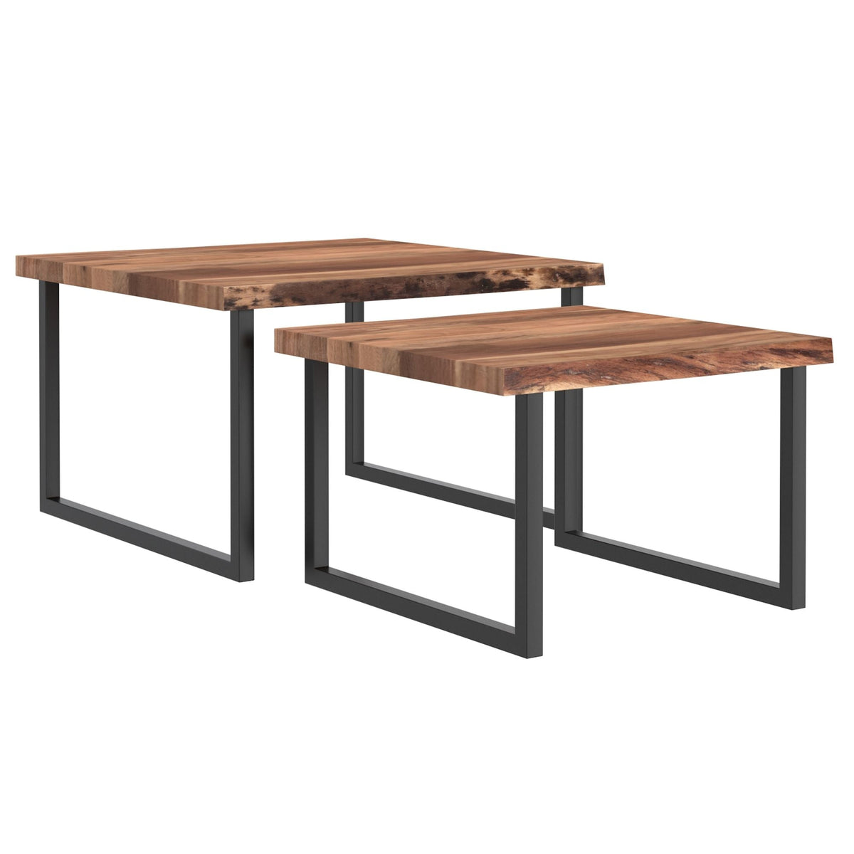 Jivin 2pc Coffee Table Set in Natural and Black