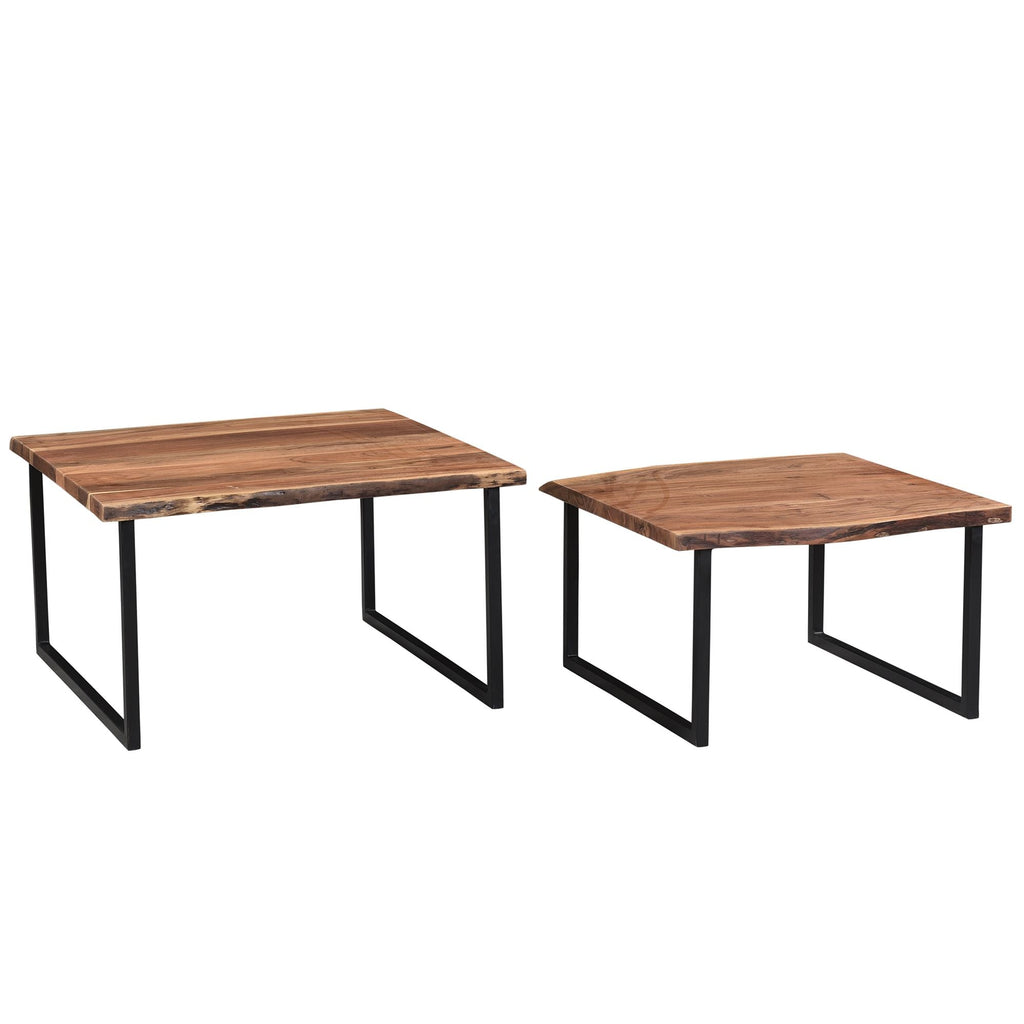 Jivin 2pc Coffee Table Set in Natural and Black