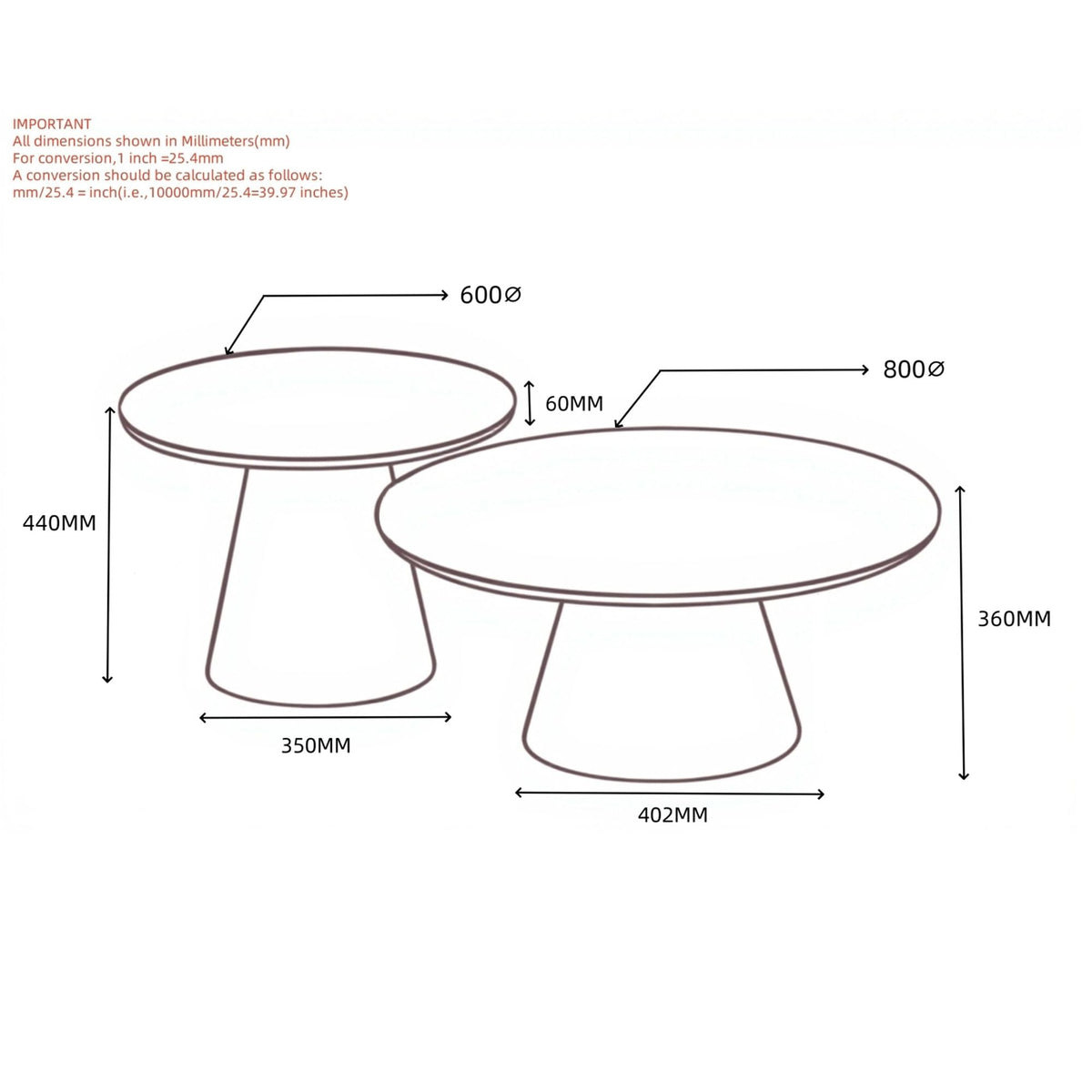 Galio 2pc Coffee Table set in White