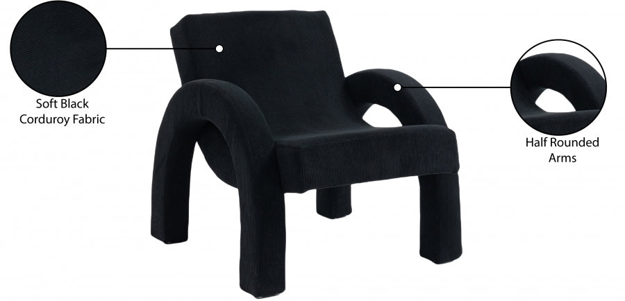 Corduroy Fabric Upholstered Accent Chair