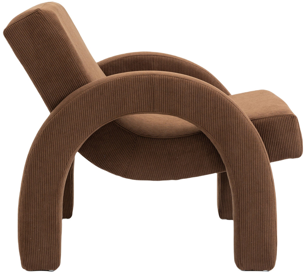 Corduroy Fabric Upholstered Accent Chair