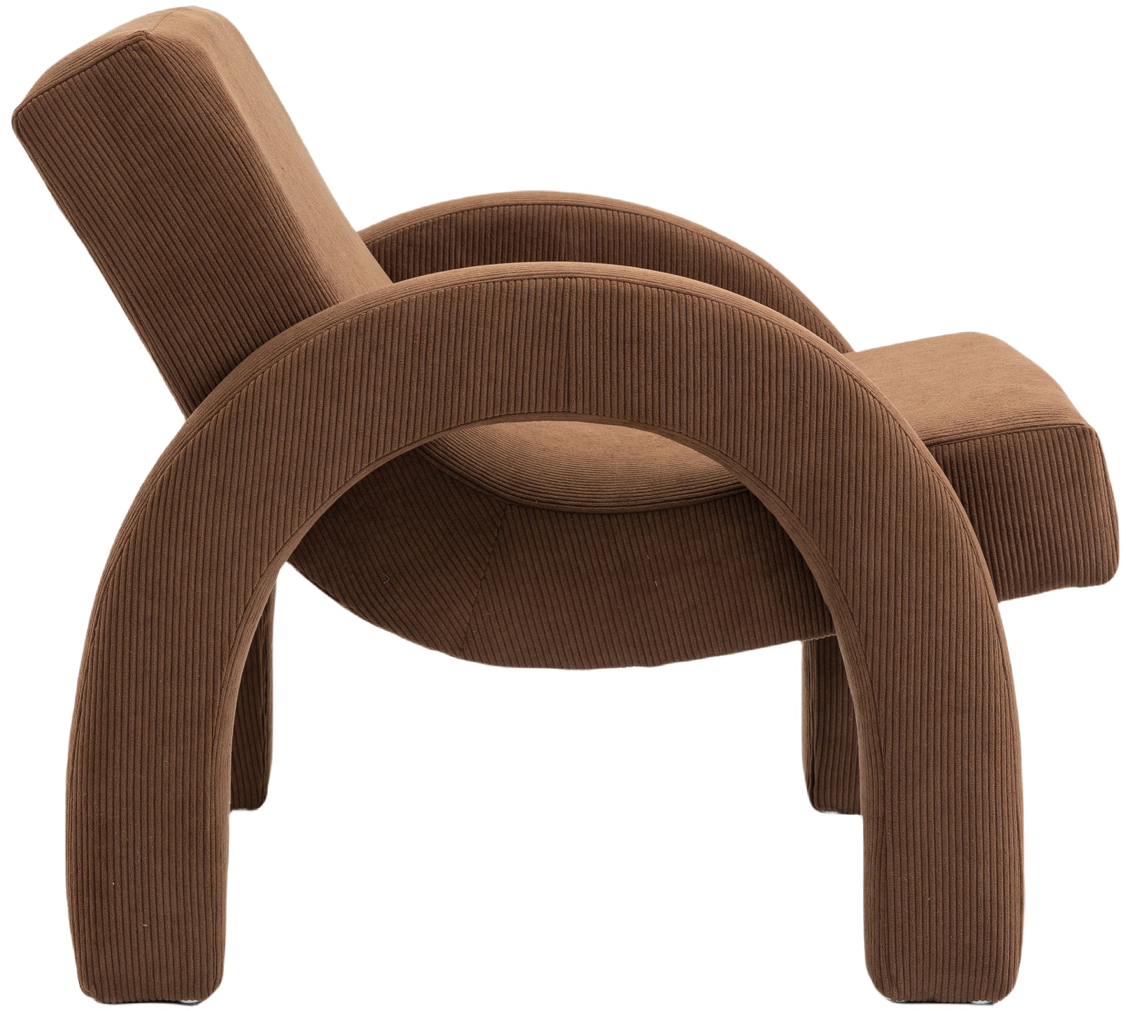 Corduroy Fabric Upholstered Accent Chair