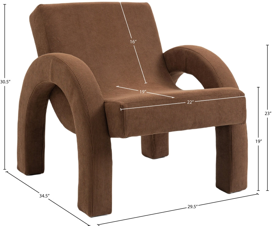 Corduroy Fabric Upholstered Accent Chair