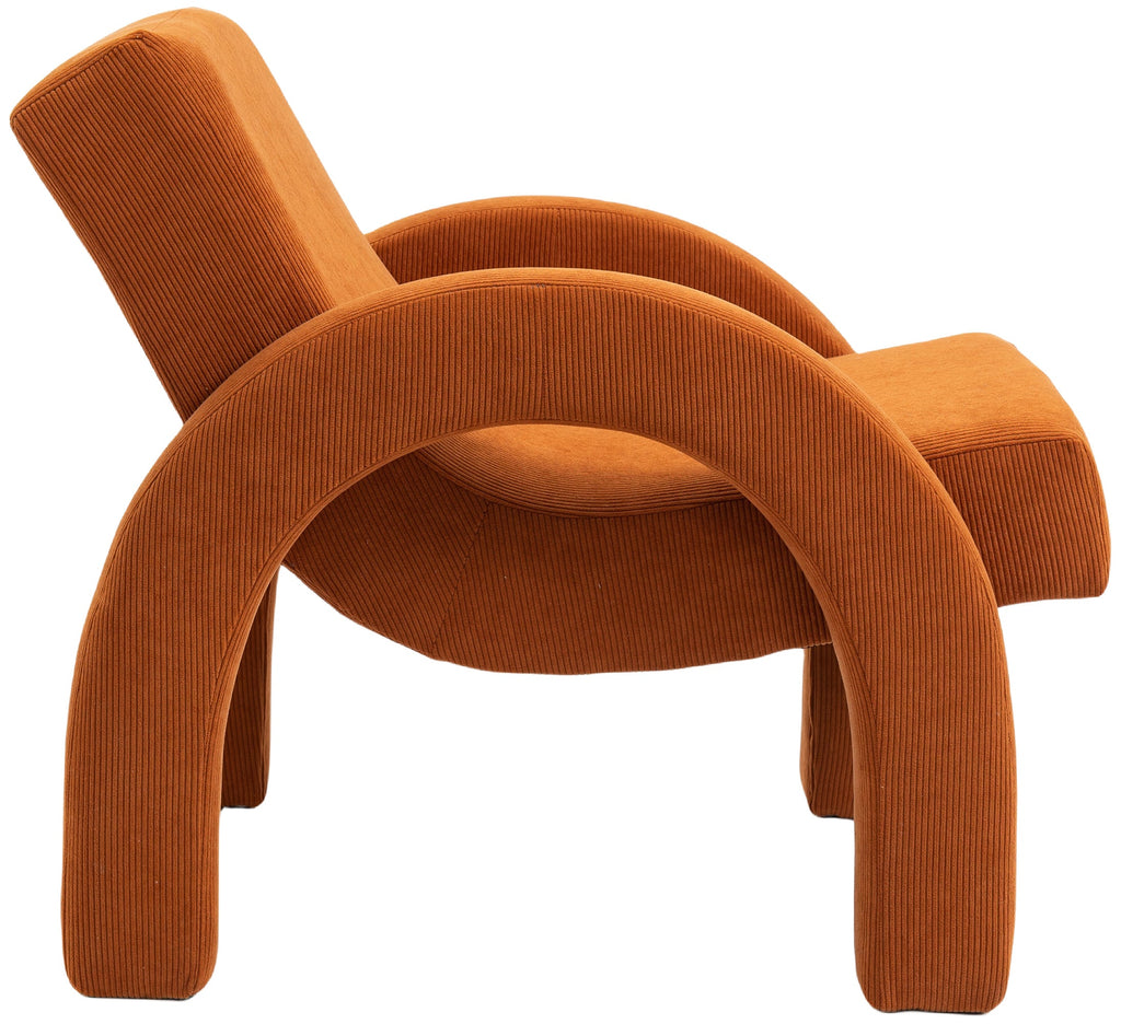 Corduroy Fabric Upholstered Accent Chair